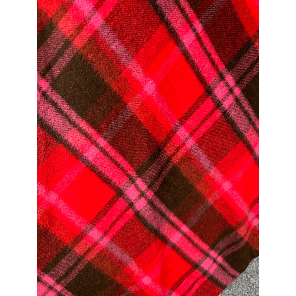 French Connection Handkerchief Hem Skirt Womens 6 Red‎ Plaid Wool Blend Academic - Picture 6 of 7